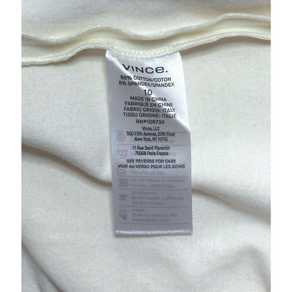 NEW $525 VINCE Paneled Midi Dress White Fit & Flare A-Line Classic Minimalist 10 - Picture 13 of 14